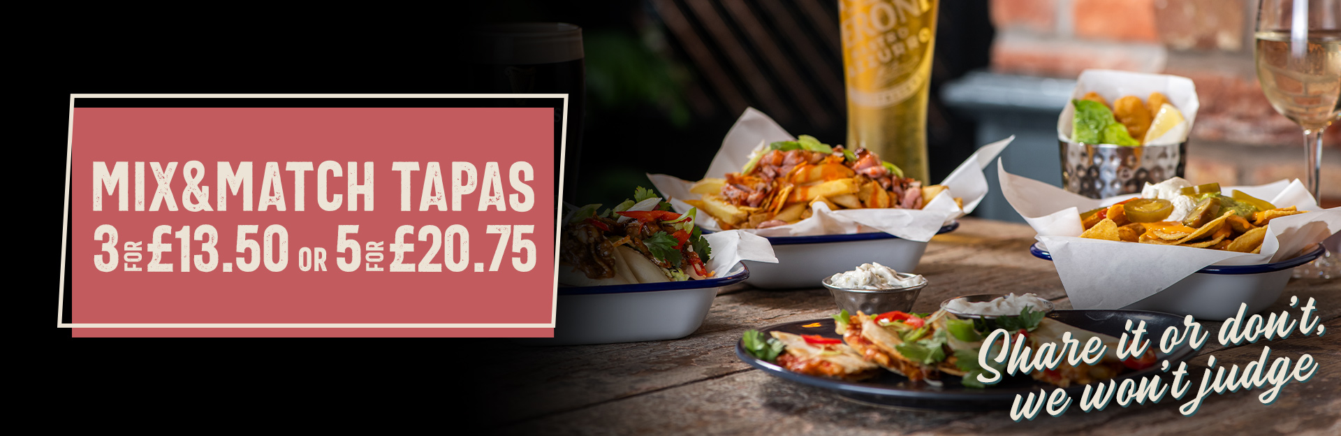 Mix & Match Tapas at The Red Lion